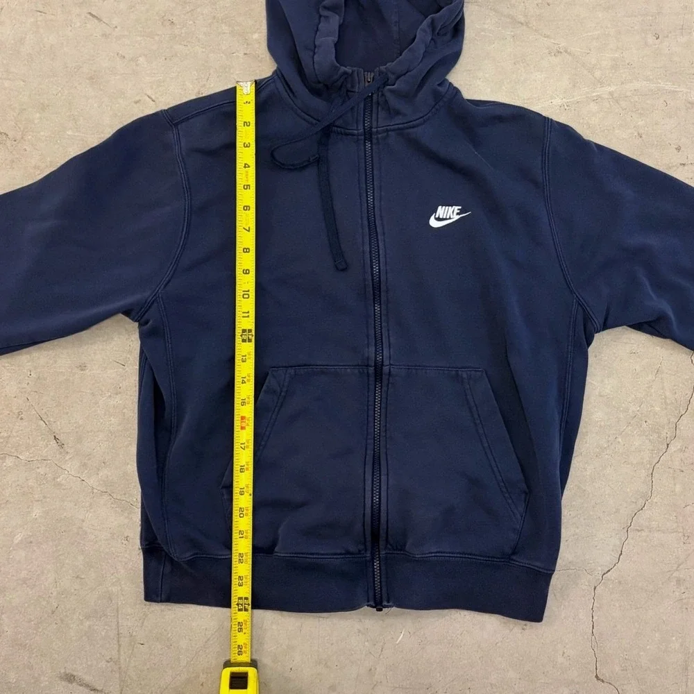 Nike Mens Sportswear Full Zip Hoodie Navy Blue Fleece Futura Logo Size M